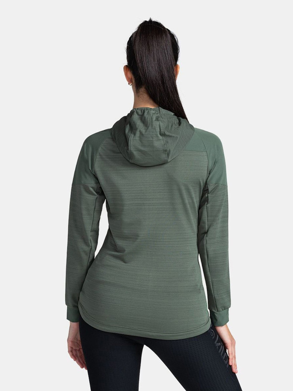 Kilpi Sötétzöld női sztreccs kapucnis pulóver Kilpi MEMPHIS-W