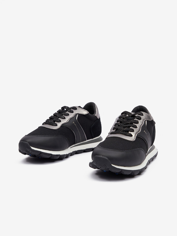 Geox Fekete női tornacipő bőr részletekkel Geox Spherica V Series