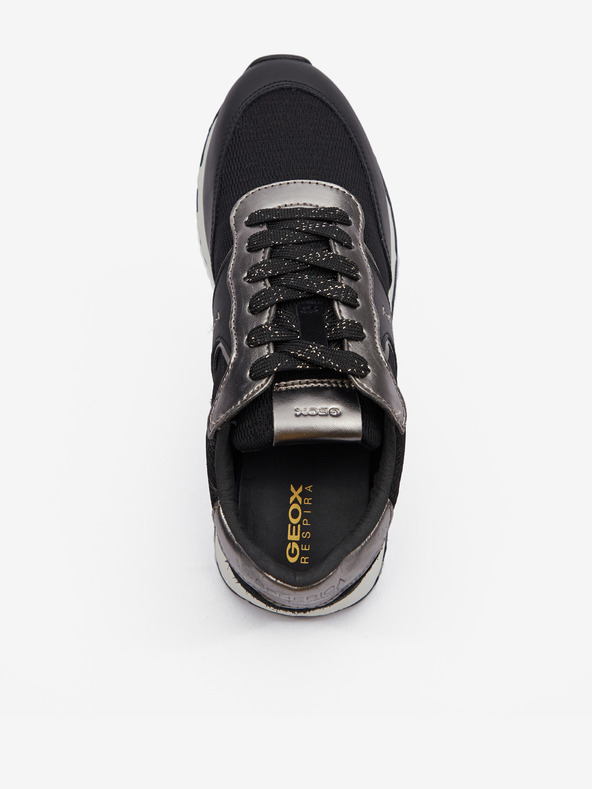 Geox Fekete női tornacipő bőr részletekkel Geox Spherica V Series
