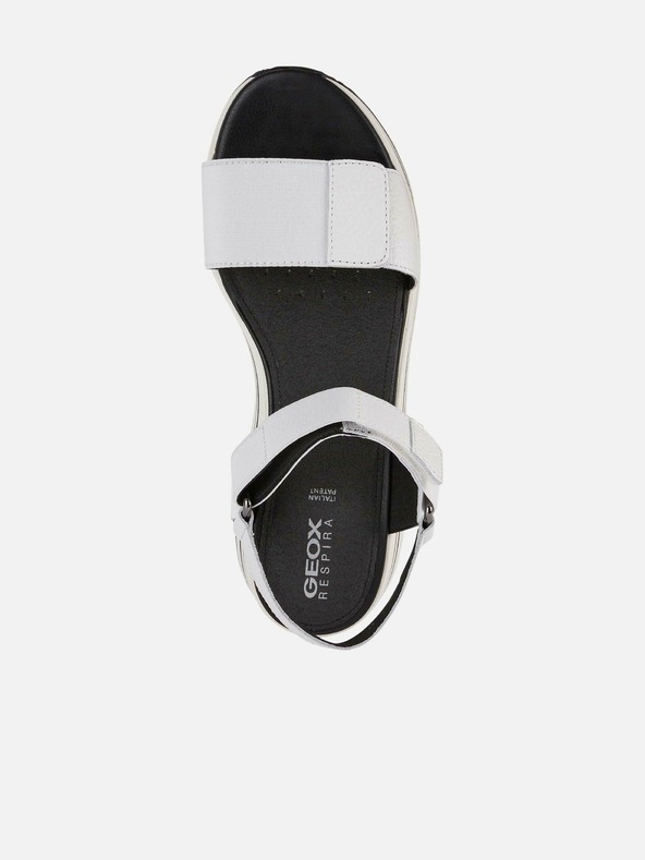 Geox Fekete-fehér platformos női bőr szandál Geox Kency