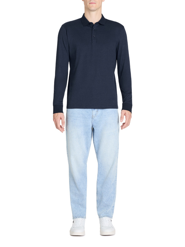 Celio Sötétkék férfi hosszú ujjú póló ing Celio Jiwomini