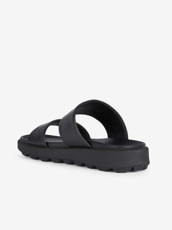 Geox Fekete férfi bőr Geox Spherica papucsok