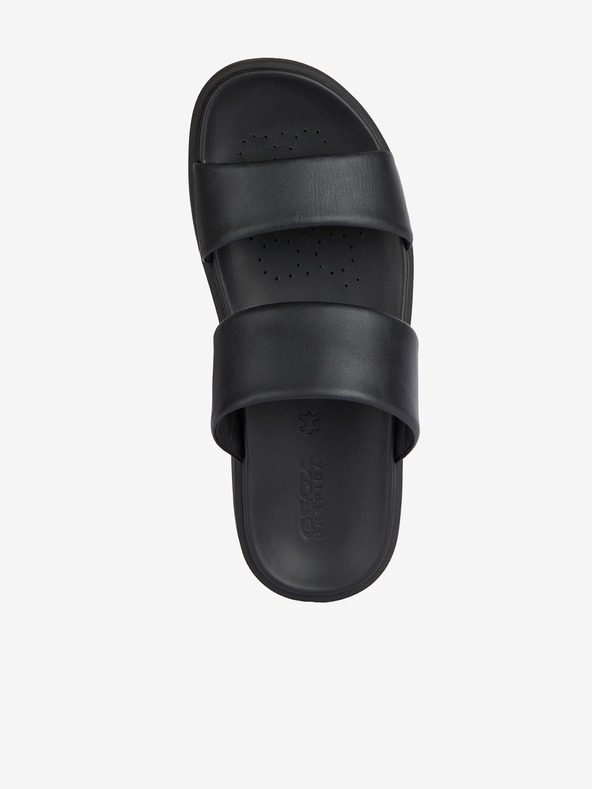 Geox Fekete férfi bőr Geox Spherica papucsok