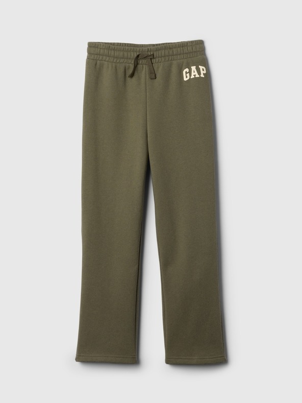 GAP Gyerek fleece sportnadrág logóval army GAP