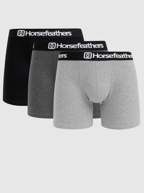 Horsefeathers Három darabos Horsefeathers Dynasty boxeralsó szürke és fekete színben