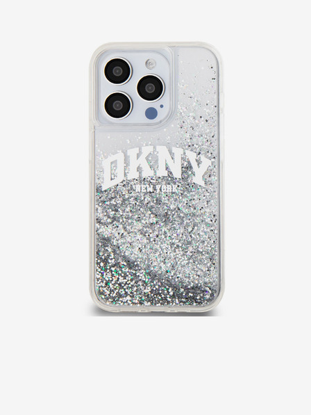 DKNY Folyékony csillogó íves logós hátlap iPhone 14 Pro-hoz Átlátszó DKNY DKNY