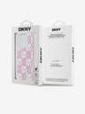 DKNY Folyékony csillogó kockás mintás hátsó borító iPhone 15 Pro rózsaszín DKNY