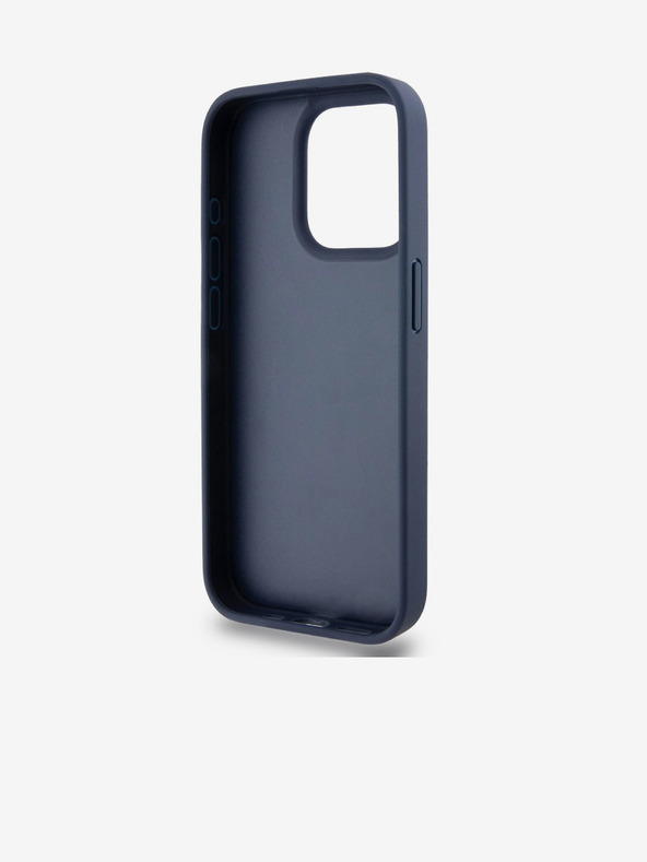 DKNY PU bőr ismétlődő mintás, tónusos csíkos hátlapi borító iPhone 15 Pro készülékhez Kék DKNY DKNY
