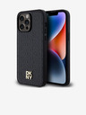 DKNY PU bőr Ismétlődő mintás Stack Logo Magsafe hátlap iPhone 13 Pro Max fekete DKNY DKNY