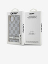 DKNY PU bőr kockás mintás és csíkos hátlapi borító iPhone 14 készülékhez Beige DKNY DKNY