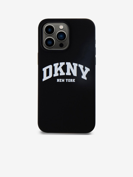 DKNY Folyékony szilikon Arch Logo MagSafe hátlap iPhone 14 Pro Max-hoz Fekete DKNY