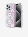 DKNY Folyékony csillogó kockás mintás hátsó borító iPhone 15 Pro Max készülékhez Rózsaszín DKNY
