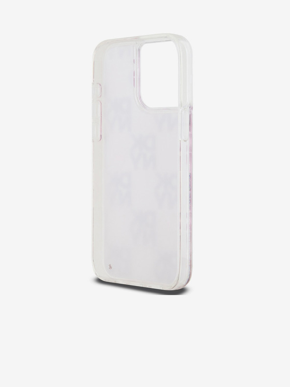DKNY Folyékony csillogó kockás mintás hátsó borító iPhone 15 Pro Max készülékhez Rózsaszín DKNY