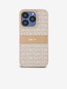 DKNY PU bőr Repeat Pattern tonális csíkos hátlapi borító iPhone 15 Pro rózsaszínű DKNY DKNY