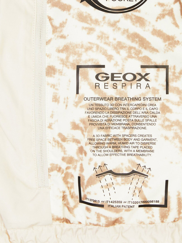 Geox Krémszínű női parka Geox Bulmya