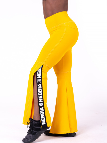Nebbia Sárga női, bővített szabású leggings hasítékkal Nebbia
