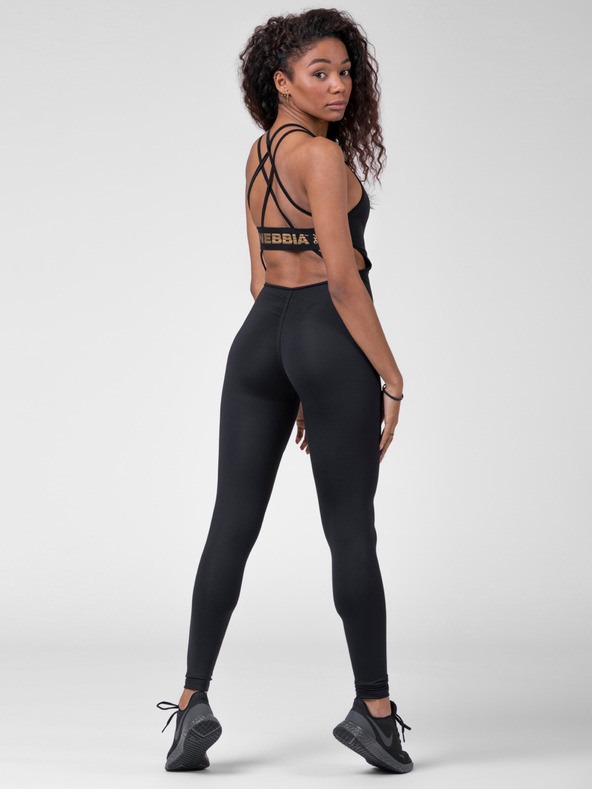 Nebbia Fekete női kezeslábas NEBBIA INTENSE Golden Jumpsuit 595