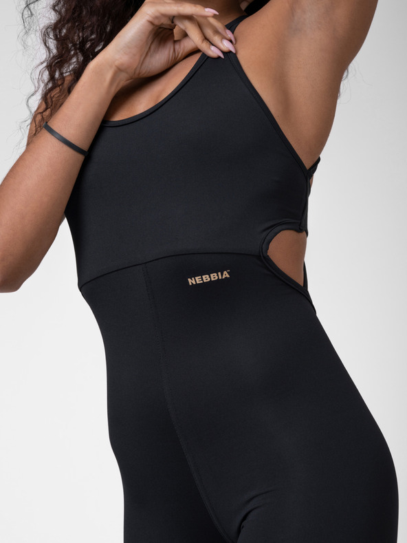 Nebbia Fekete női kezeslábas NEBBIA INTENSE Golden Jumpsuit 595