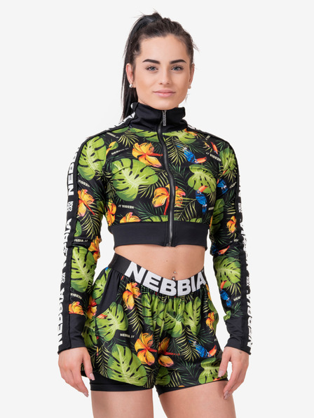 Nebbia High-energy női crop dzseki 564 Nebbia Jungle zöld