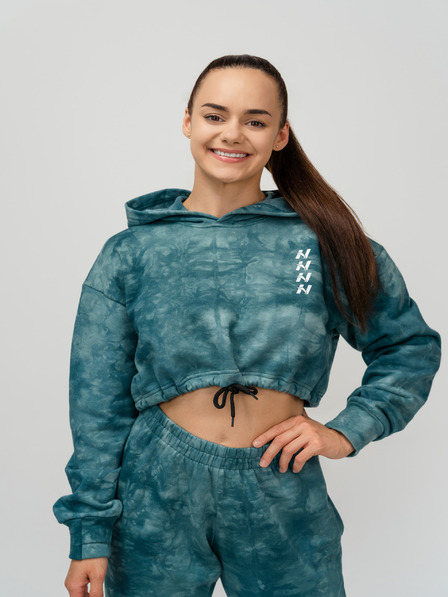Nebbia NEBBIA Re-fresh női crop kapucnis pulóver 591