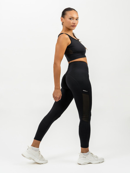 Nebbia Magas derekú, hálós leggings PERFORMANCE 480 Fekete