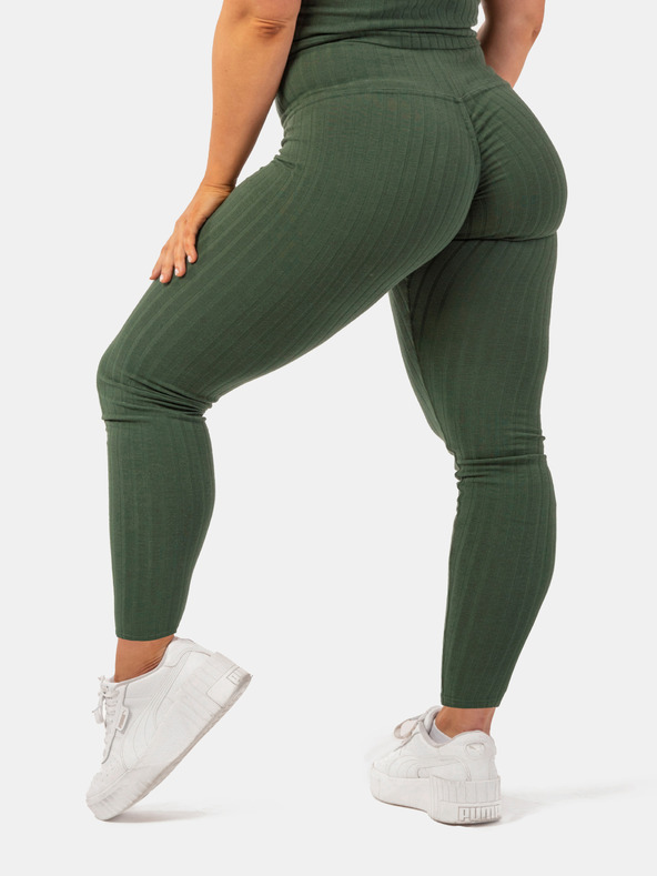 Nebbia Magas derekú, bordázott leggings organikus pamutból 405
