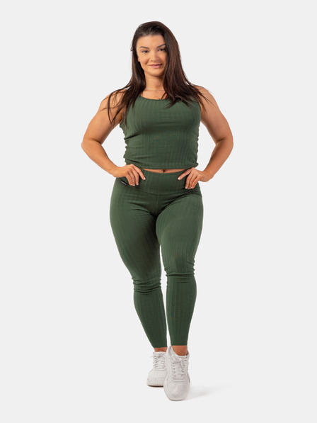 Nebbia Magas derekú, bordázott leggings organikus pamutból 405