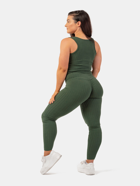 Nebbia Magas derekú, bordázott leggings organikus pamutból 405