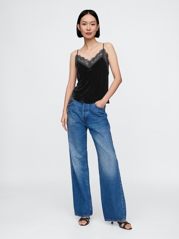 GAP Bársonyos top csipkével GAP