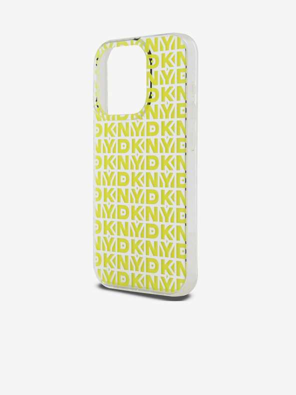 DKNY PC/TPU ismétlődő mintás hátsó borító iPhone 15 Pro készülékhez Sárga DKNY