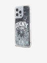 DKNY Folyékony csillogó íves logós hátlap iPhone 14 Pro Max-hoz Fekete DKNY