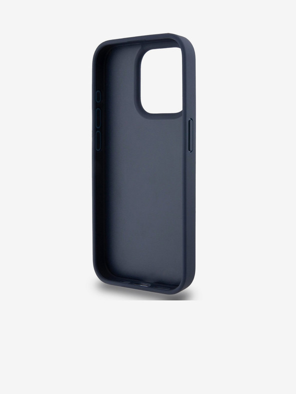 DKNY PU bőrből készült kockás mintás és csíkos hátlapi borító iPhone 15 Pro Max készülékhez Kék DKNY DKNY