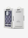 DKNY PU bőrből készült kockás mintás és csíkos hátlapi borító iPhone 15 Pro Max készülékhez Kék DKNY DKNY