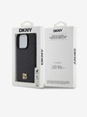 DKNY PU bőr Repeat Pattern Stack Logo Magsafe hátlap iPhone 13 Pro Fekete DKNY DKNY