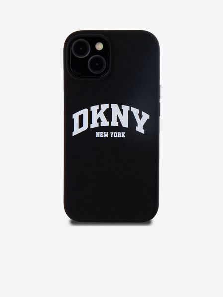 DKNY Folyékony szilikon íves logós MagSafe hátlap iPhone 13-hoz Fekete DKNY DKNY