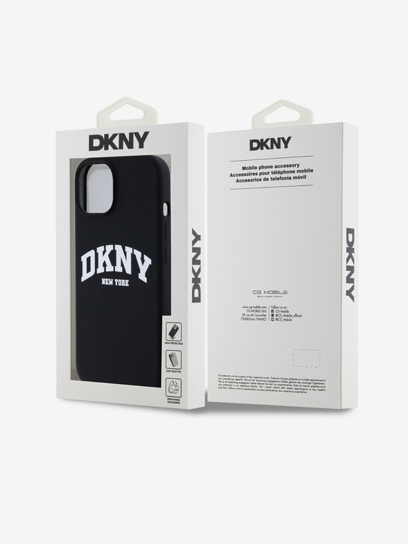 DKNY Folyékony szilikon íves logós MagSafe hátlap iPhone 13-hoz Fekete DKNY DKNY