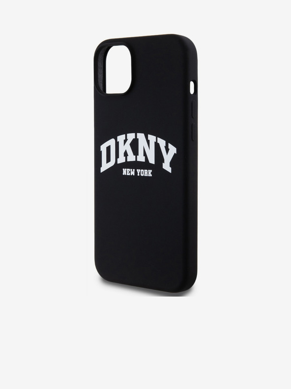 DKNY Folyékony szilikon Arch Logo MagSafe hátlap iPhone 15 Plushoz Fekete DKNY