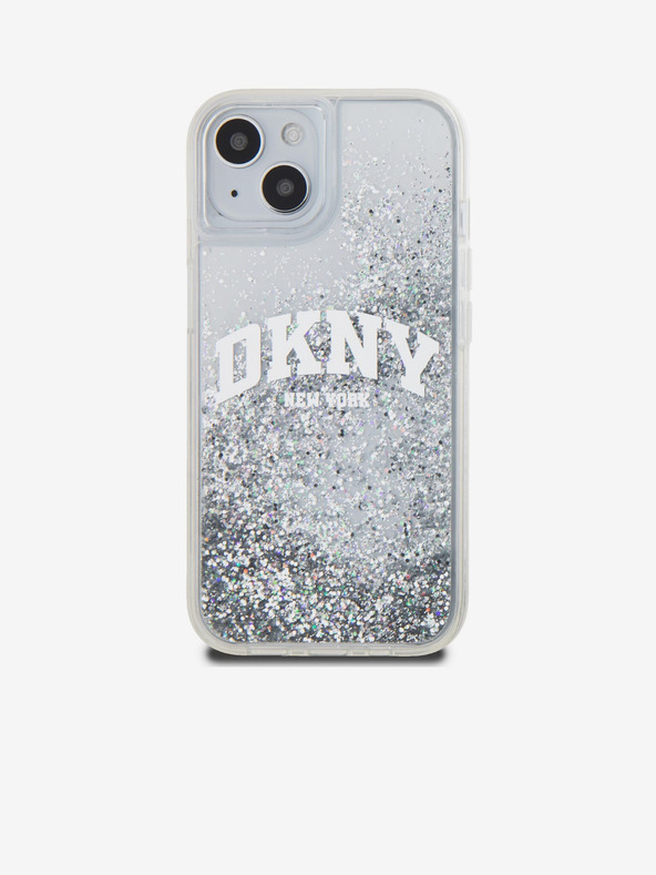 DKNY Folyékony csillogó íves logós hátlap iPhone 14-hez Átlátszó DKNY DKNY
