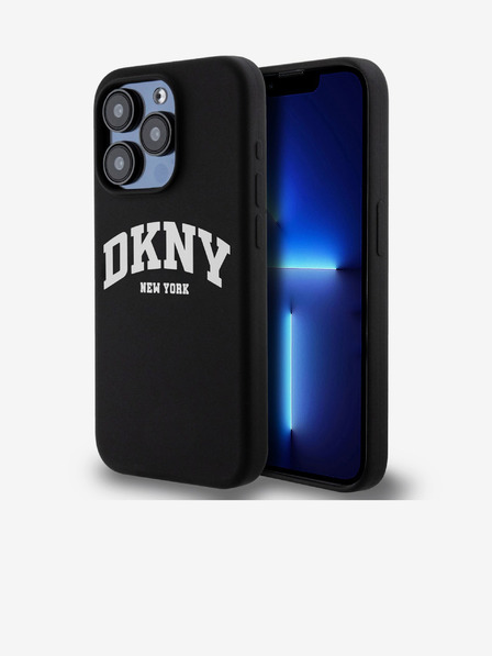DKNY Folyékony szilikon Arch Logo MagSafe hátlap iPhone 15 Pro fekete DKNY Folyékony szilikon Arch Logo MagSafe hátlap iPhone 15 Pro fekete DKNY