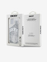 DKNY Folyékony csillogó íves logós hátlap iPhone 15-hez Átlátszó DKNY