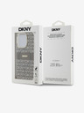 DKNY PC/TPU ismétlődő mintás tonális csíkos Magsafe hátlap iPhone 15 Pro bézs DKNY