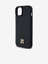 DKNY PU bőr Ismétlődő mintás Stack Logo Magsafe hátlap iPhone 15 Plus fekete DKNY DKNY