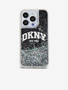 DKNY Folyékony csillogó íves logós hátlap iPhone 15 Pro Fekete DKNY