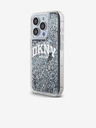 DKNY Folyékony csillogó íves logós hátlap iPhone 15 Pro Fekete DKNY
