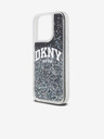 DKNY Folyékony csillogó íves logós hátlap iPhone 15 Pro Fekete DKNY