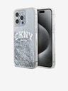 DKNY Folyékony csillogó íves logós hátlap iPhone 15 Pro Max-hoz Átlátszó DKNY