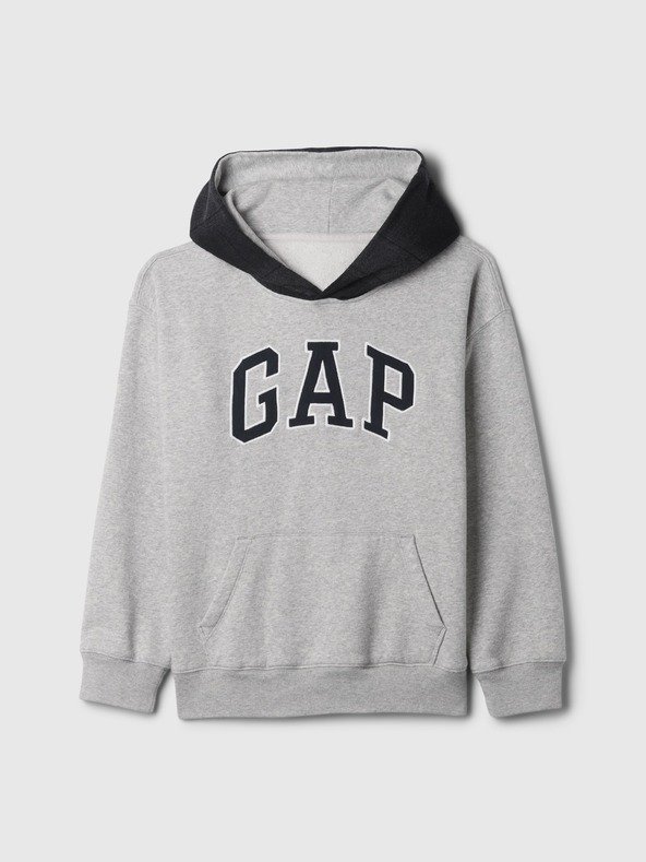 GAP Gyerek pulóver logóval és fleece béléssel GAP