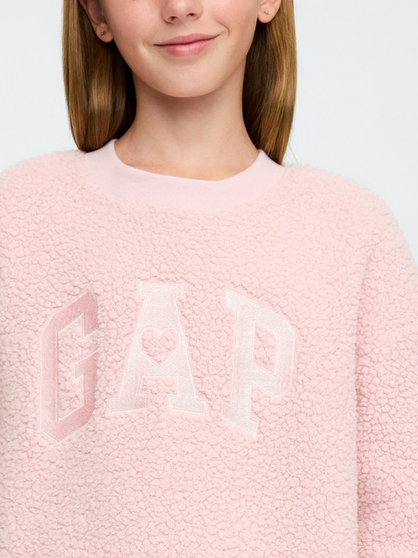 GAP Gyerek oversize sherpa ruha logóval GAP