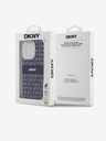 DKNY PC/TPU ismétlődő mintás, tónusos csíkos Magsafe hátlap iPhone 15 Pro készülékhez Kék DKNY