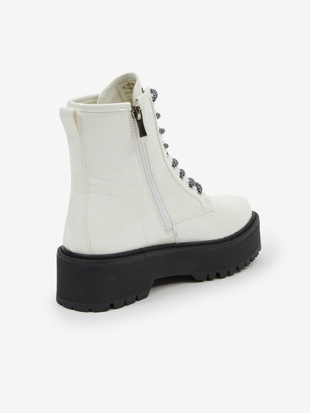 Lee Cooper Lee Cooper fehér női platform bokacsizma